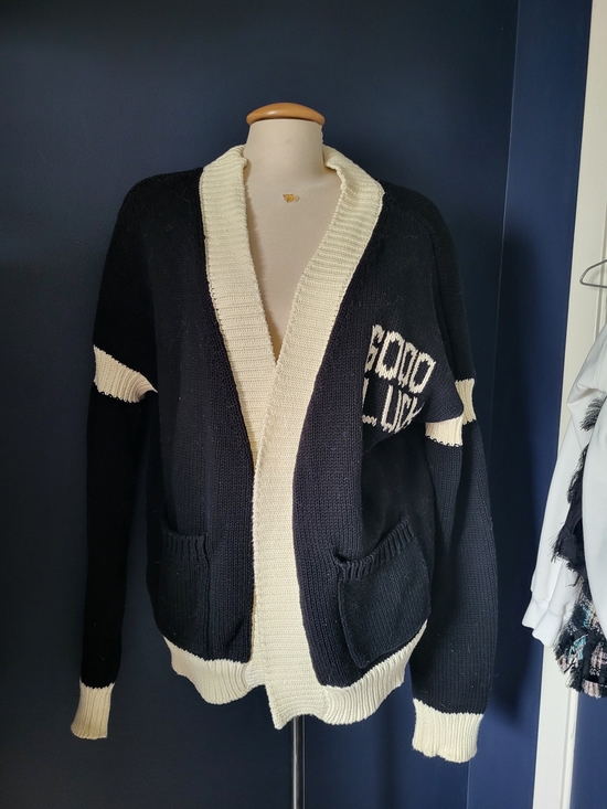Mr. Saturday Other - Rare Mr. Satueday Cotton Black and Cream Knit Cardigan  Good Luck M